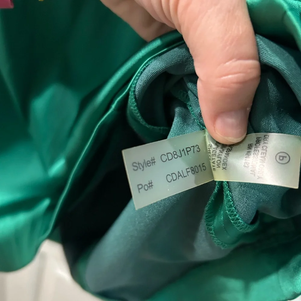 Calvin Klein women’s size 12 green dress zipper back - Picture 8 of 9
